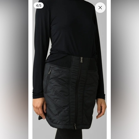 Prana Elsa black quilted skirt women small - Picture 10 of 16